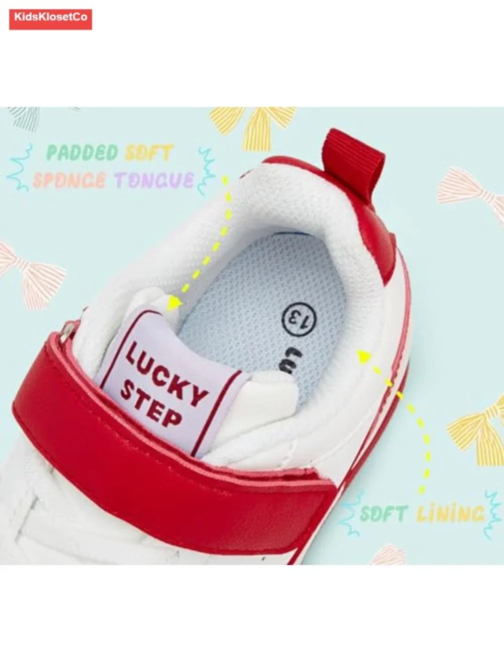 Vegan Leather Slip On Sneaker with Hook-and-Loop Strap for Kids